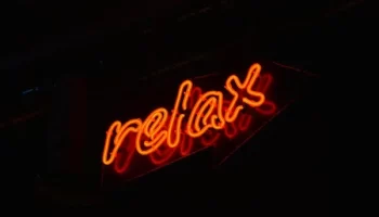 neon sign - relax