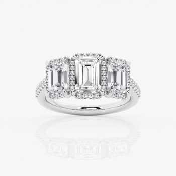 three diamond engagement ring