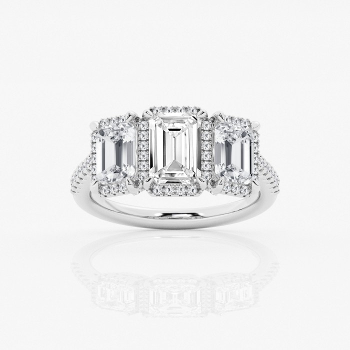 three diamond engagement ring