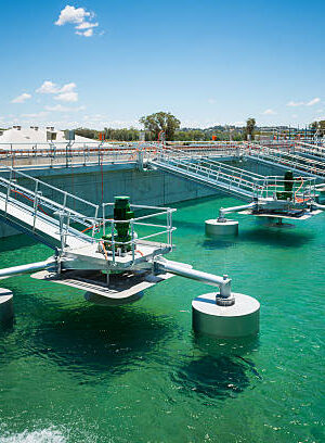 Water being filled into treatment tank for hydrotesting